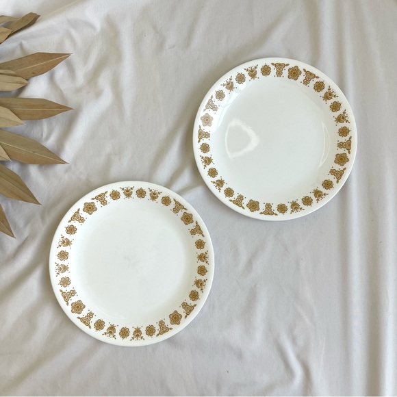 Corelle Taylor Swift Anti Hero Music Video Floral Butterfly Gold White Plates - Picture 5 of 12